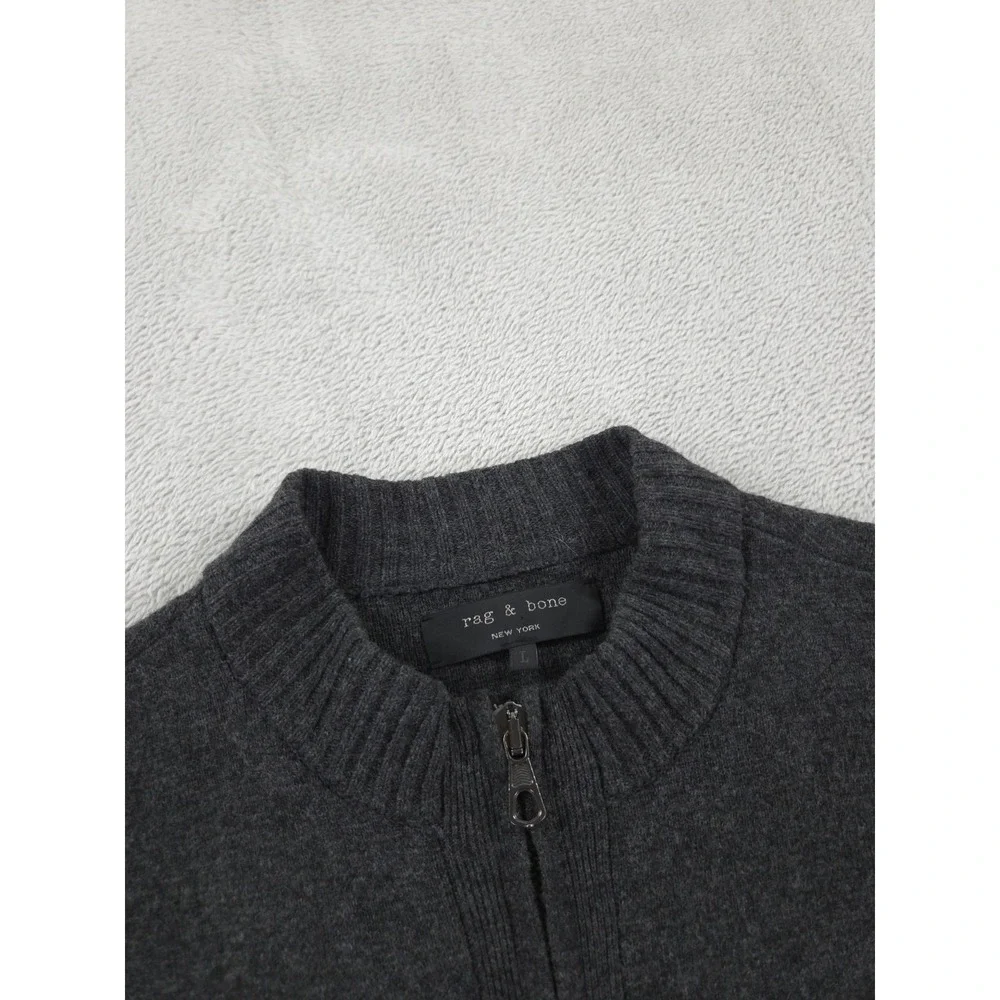 Rag Bone Wool Jacket Mens Large Full Zip Utility Field Snap Button - Picture 4 of 7
